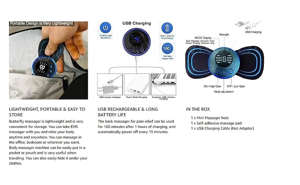 Mini Portable Body Massager Machine for Pain Relief | 50% OFF