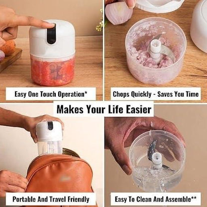 Mini Electric Meat/Garlic Chopper Portable Food Processor